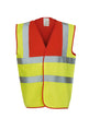 Yoko Hi-Vis 2-Band-And-Braces Waistcoat (Hvw100) - Red Yoke/Yellow