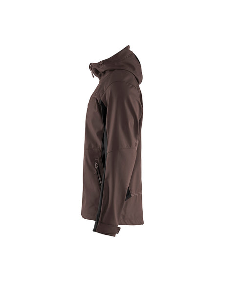 Blaklader Softshell Jacket with Hood 4753 #colour_brown-black