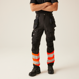 Regatta Professional Mens Hi-Vis X-Pro Stretch Holster Trousers - Class 1