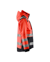 Blaklader Women's Hi-Vis Shell Jacket 4904 #colour_red-hi-vis-black