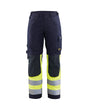 Blaklader Women's Multinorm Inherent Trousers 7188 #colour_navy-blue-hi-vis-yellow