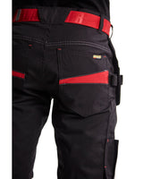 Blaklader Service Shorts with Nailpockets 1494 #colour_black-red