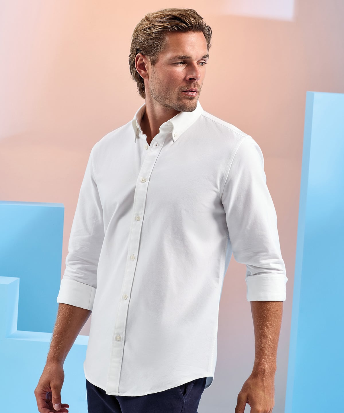Asquith & Fox AQ039 Men’s Cotton Long Sleeve Oxford Shirt