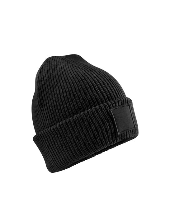 Beechfield B336B Kids Deep Cuffed Tonal Patch Beanie