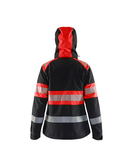 Blaklader Women's Softshell Jacket Hi-Vis 4404 #colour_black-red-hi-vis