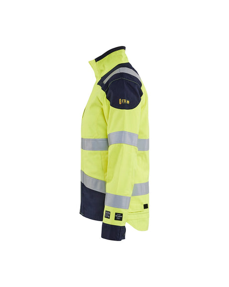 Blaklader Women's Multinorm Inherent Jacket 4969 #colour_hi-vis-yellow-navy-blue