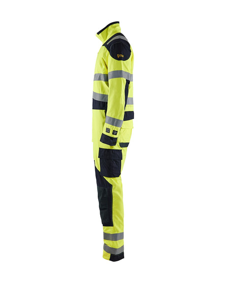 Blaklader Multinorm Inherent Overalls 6089 #colour_hi-vis-yellow-navy-blue