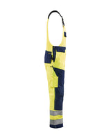 Blaklader Hi-Vis Bib Trousers 2660 - Hi-Vis Yellow/Navy Blue