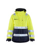 Blaklader Women's Hi-Vis Winter Jacket 4872 #colour_hi-vis-yellow-navy-blue