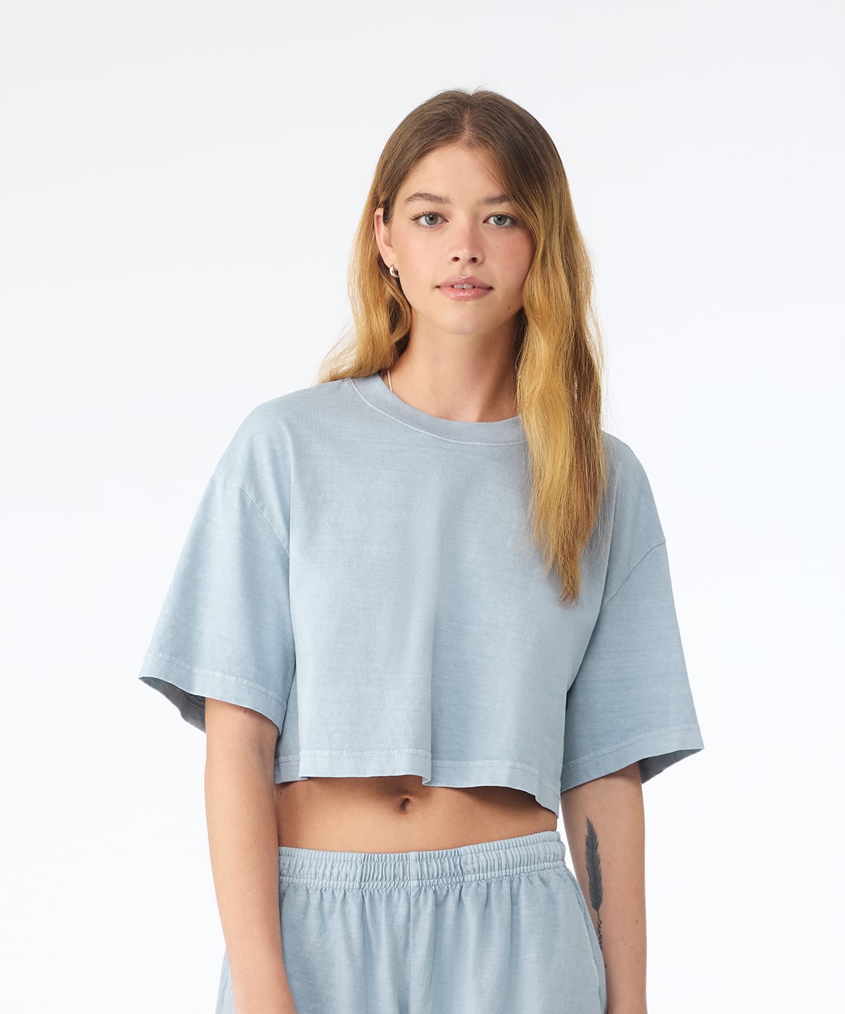 Bella Canvas BE160 Women’s Heavyweight Washed Cropped Tee