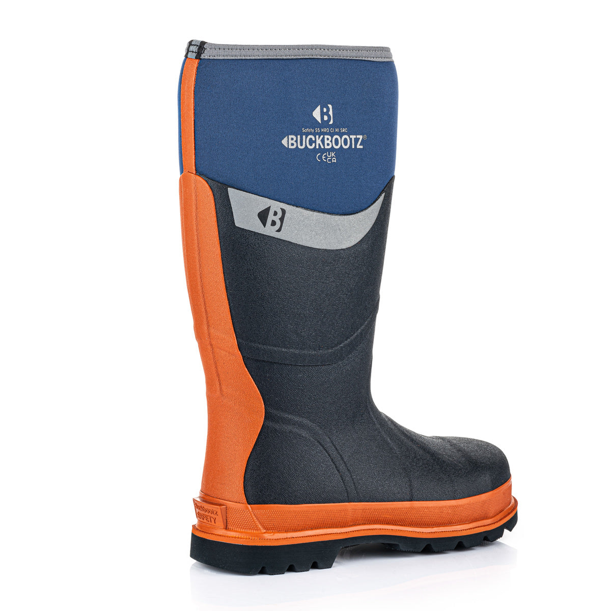 BBZ6000 Safety Wellington Boot - Blue Orange Trim