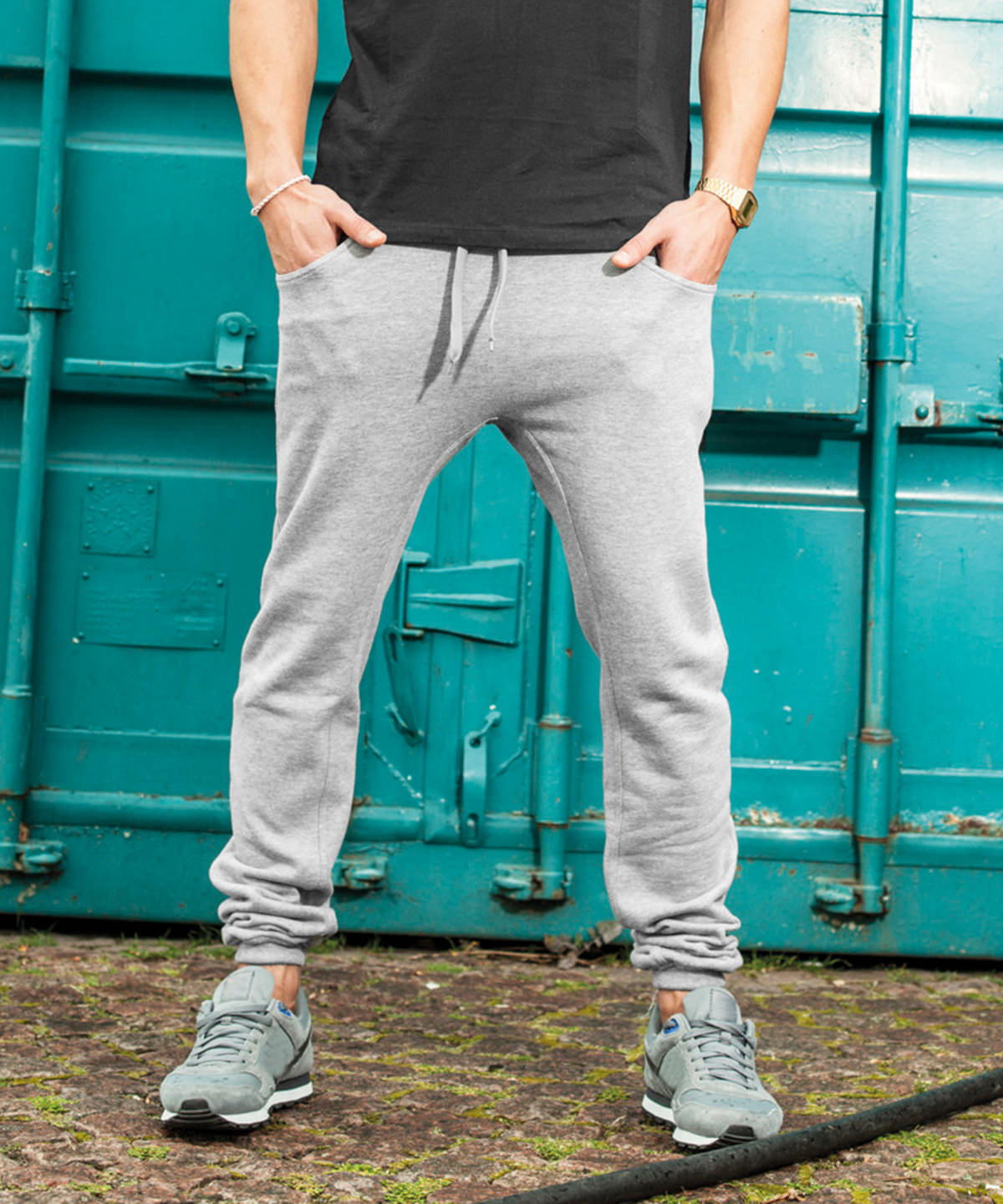 Build Your Brand Heavy Deep-Crotch Sweatpants