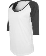 Build Your Brand Women's ¾ Contrast Raglan Tee