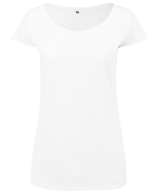 Build Your Brand Women's Wide Neck Tee