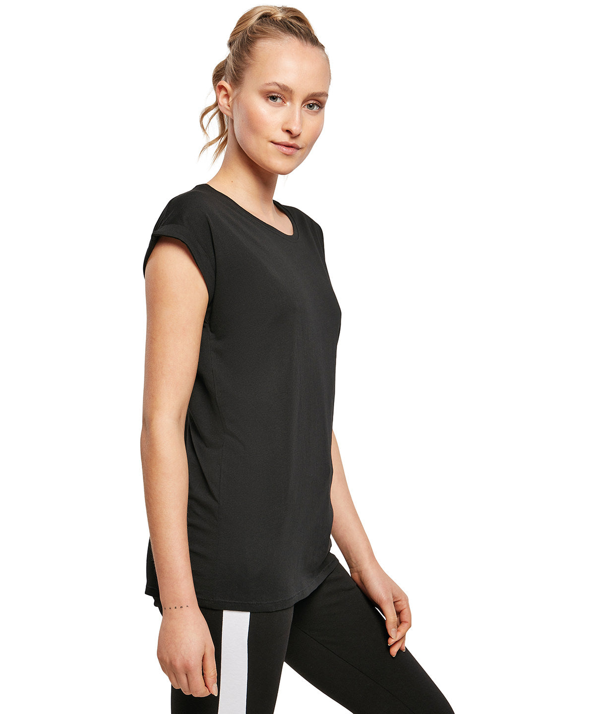 Build Your Brand Women's Organic Extended Shoulder Tee