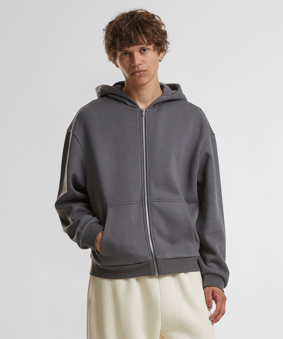 Build Your Brand BY285 Fluffy Zip Hoodie