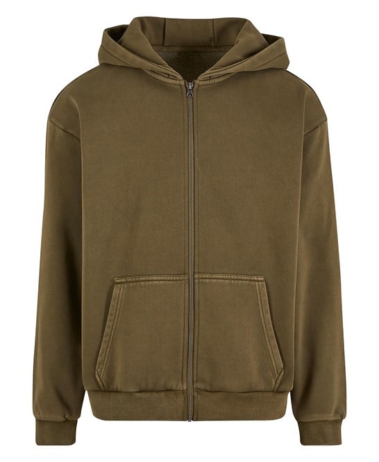 Build Your Brand BY295 Vintage Heavy Zip Hoodie
