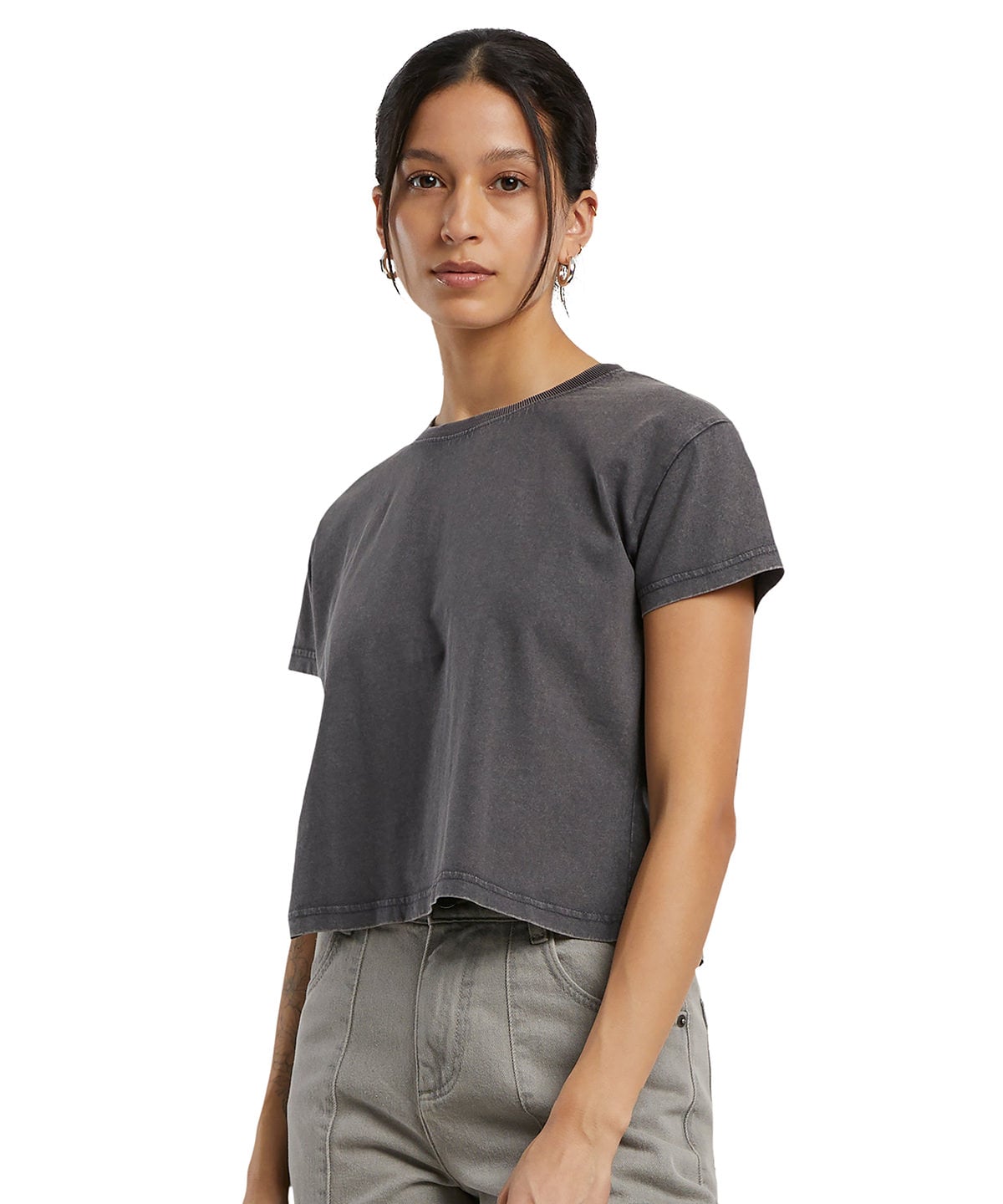 Build Your Brand BY305 Women’s Vintage Cropped Tee