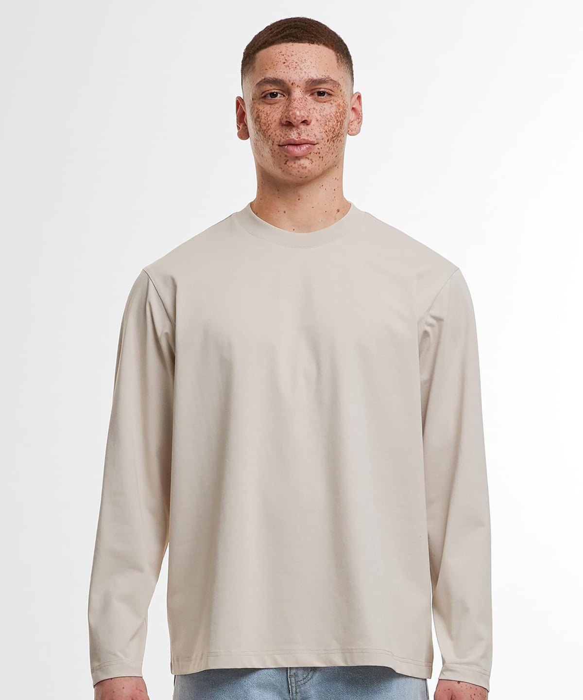 Build Your Brand BY420 Sorona Loose Long Sleeve