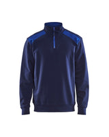 Blaklader Half-Zip 2-Tone Sweatshirt 3353 - Navy Blue/Cornflower Blue