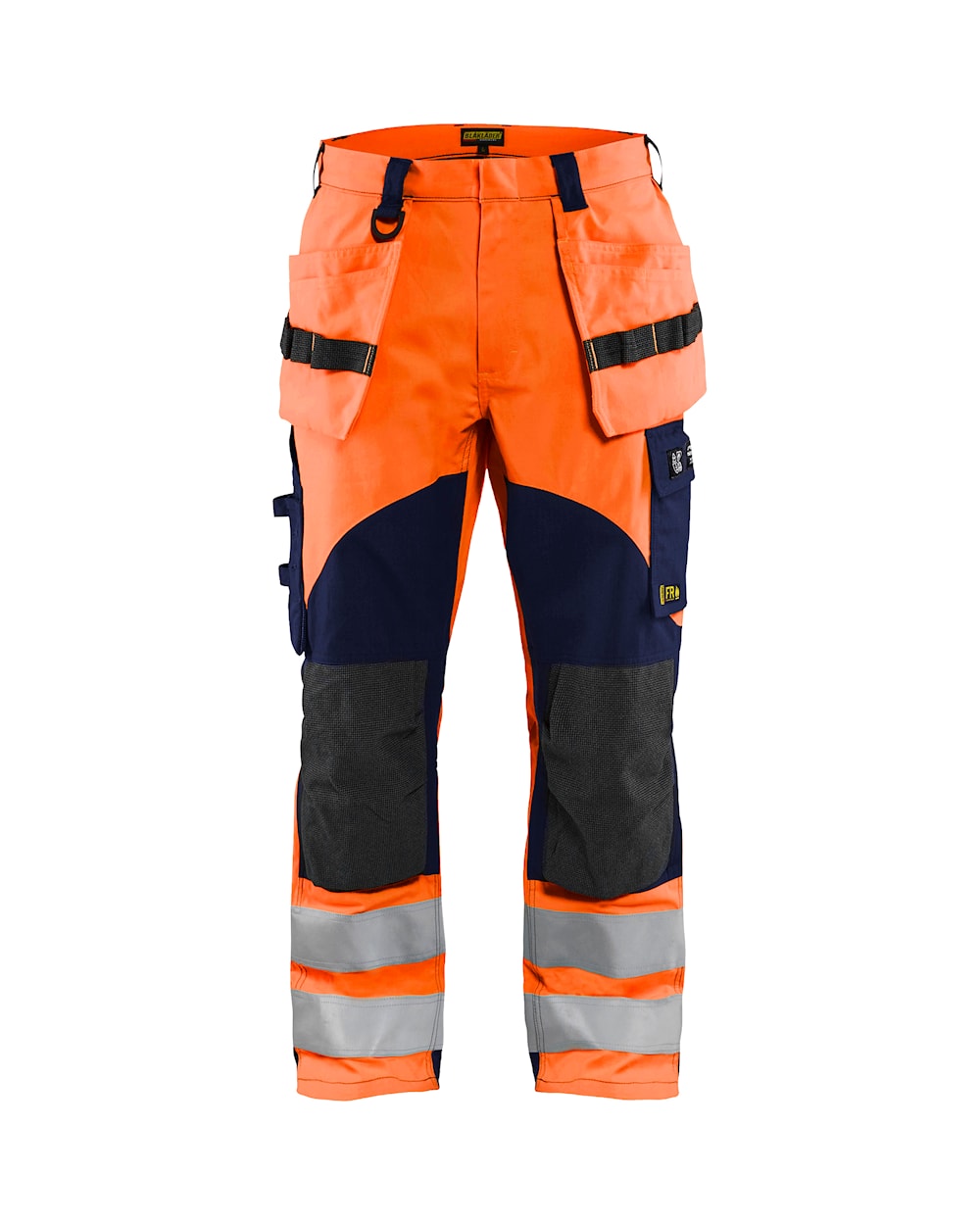 Blaklader Multinorm Inherent Trousers 1589 #colour_orange-navy-blue