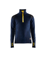 Blaklader Wool Sweater 4630 #colour_dark-navy-yellow