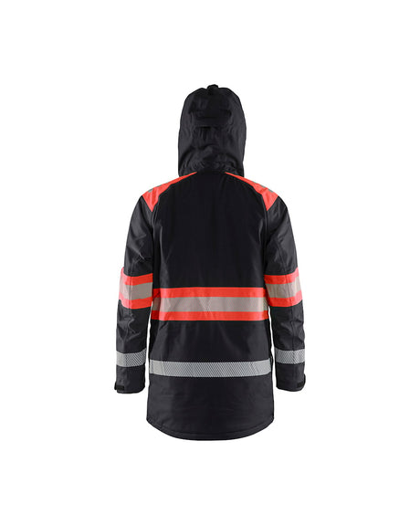 Blaklader Winter Parka Hi-Vis 4485 #colour_black-red-hi-vis