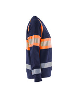 Blaklader Women's Hi-Vis Sweatshirt 3409 #colour_navy-blue-orange