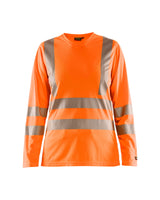 Blaklader Women's Hi-Vis T-Shirt Long Sleeve 3485 #colour_orange