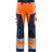 Blaklader Women's Hi-Vis Trousers without Nail Pockets 7155 #colour_orange-navy-blue