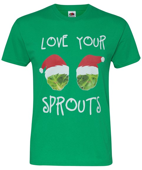 The Christmas Shop Men's "Love Your Sprouts" Short Sleeve Tee