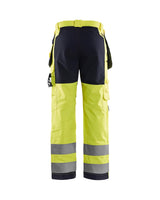 Blaklader Multinorm Inherent Trousers with Stretch 1587 #colour_hi-vis-yellow-navy-blue