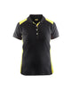 Blaklader Women's Polo Shirt 3390 #colour_black-hi-vis-yellow