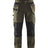 Blaklader Service Trousers with Stretch And Nail Pockets 1496 #colour_dark-olive-green-black