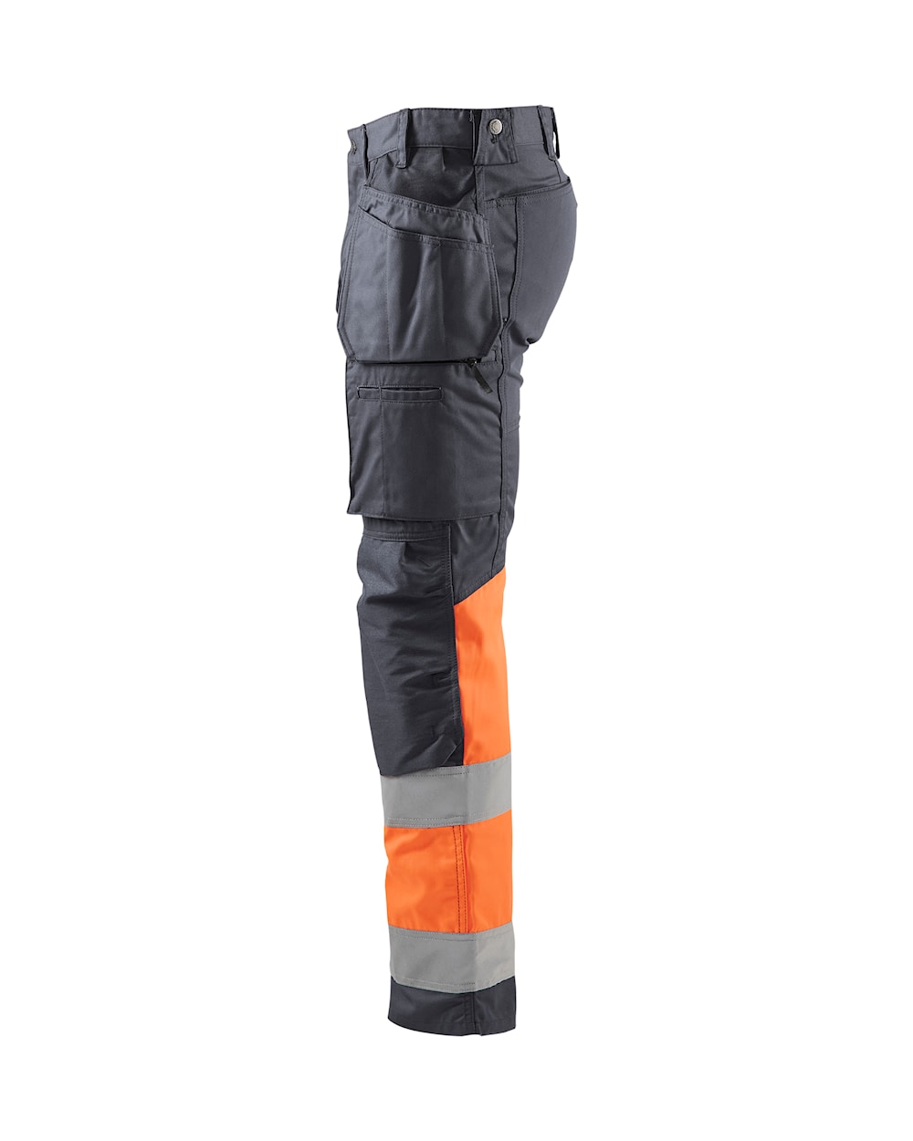 Blaklader Hi-Vis Trousers with Stretch 1558 - Mid Grey/ Hi-Vis Orange