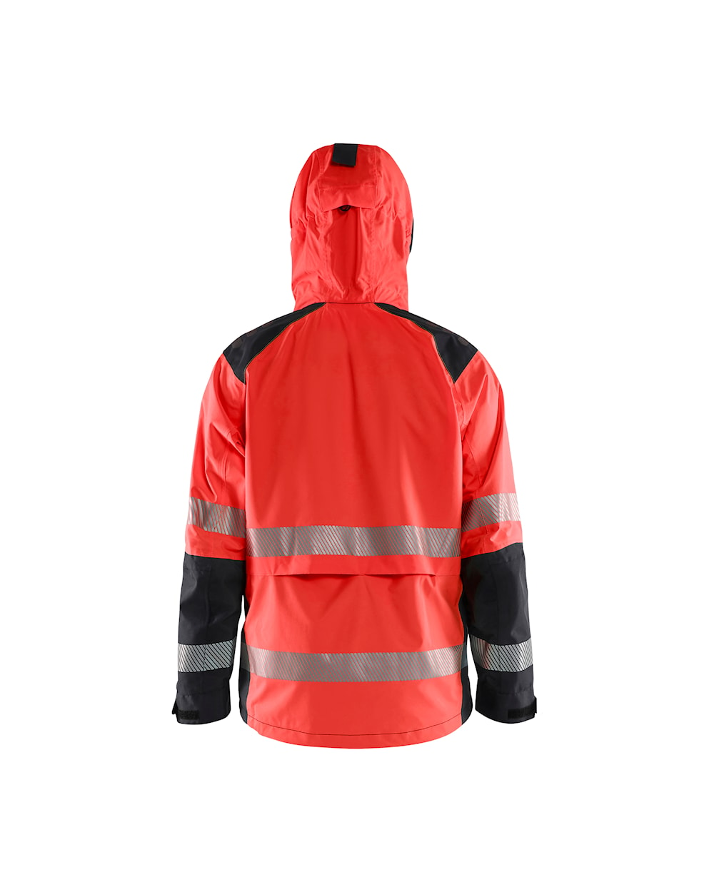 Blaklader Shell Jacket Hi-Vis 4435 #colour_red-hi-vis-black