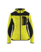 Blaklader Women's Knitted Jacket 4931 #colour_hi-vis-yellow-black