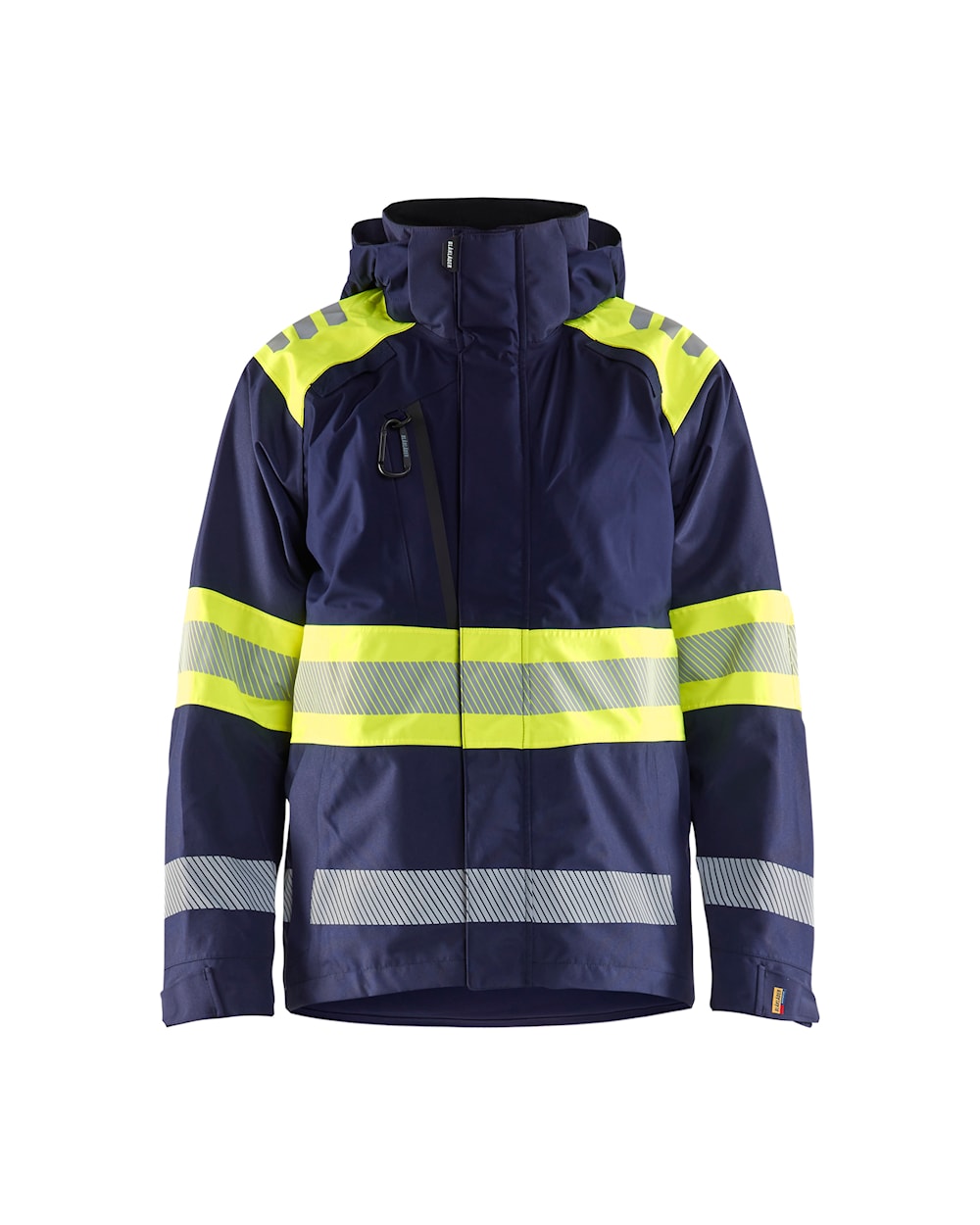 Blaklader Shell Jacket Hi-Vis 4420 #colour_navy-blue-hi-vis-yellow