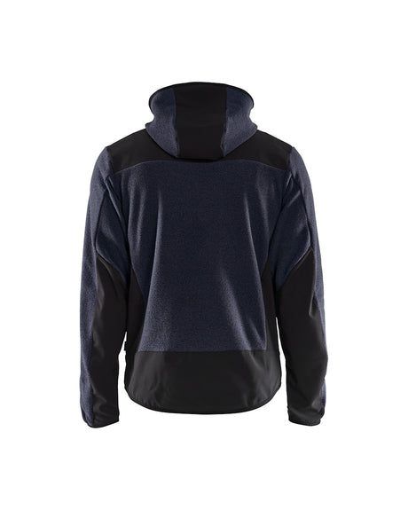 Blaklader Knitted Jacket with Softshell 5940 #colour_dark-navy-black