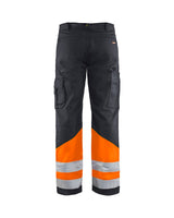 Blaklader Hi-Vis Trousers 1564 - Mid Grey/ Hi-Vis Orange