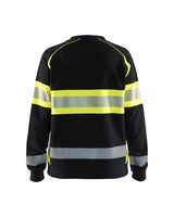 Blaklader Women's Hi-Vis Sweatshirt 3409 #colour_black-hi-vis-yellow