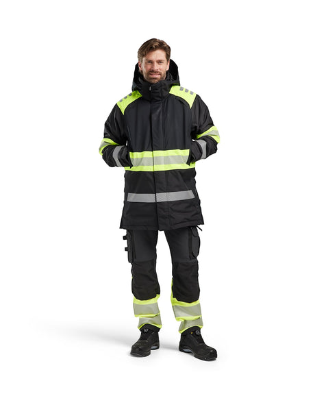 Blaklader Winter Parka Hi-Vis 4485 #colour_black-hi-vis-yellow