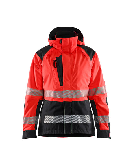 Blaklader Women's Shell Jacket Hi-Vis 4436 #colour_red-hi-vis-black