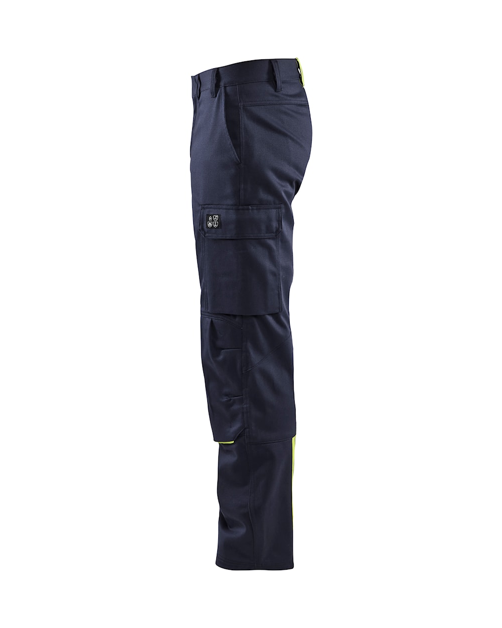 Blaklader Welding Trousers 1701 #colour_navy-blue-hi-vis-yellow