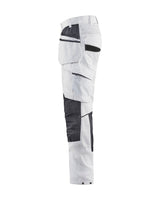 Blaklader Painters Trousers with Stretch 1096 #colour_white-dark-grey