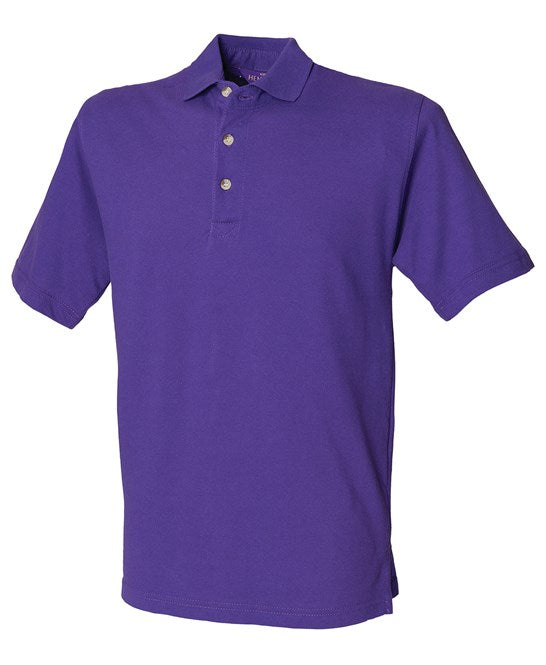 Henbury Classic Cotton Piqué Polo With Stand-Up Collar