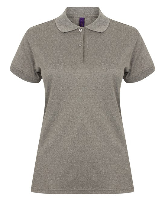 Henbury Women's Coolplus® Polo Shirt - Heather Grey