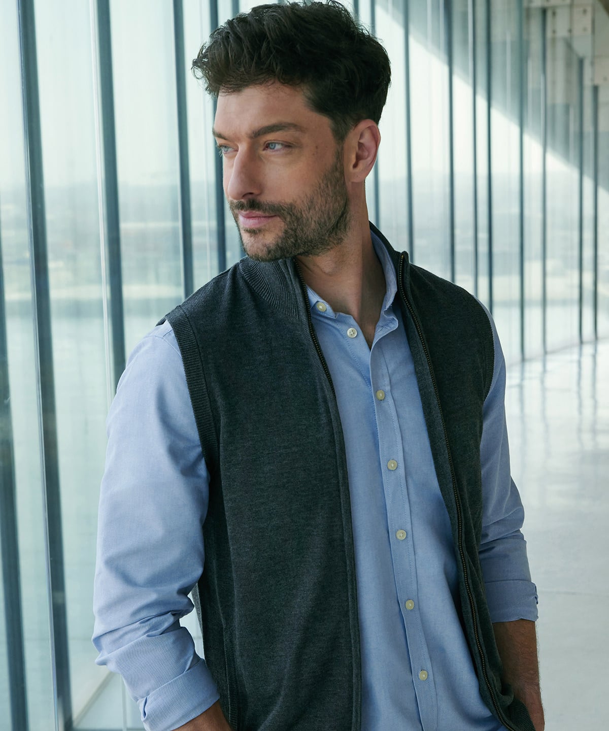 Henbury HB711 Sleeveless Zip-Through Jumper