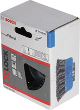 Bosch Professional X-LOCK Cup Brush Knotted 75 Steel - 75mm, 0.5mm, X-LOCK