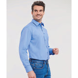 Russell Collection Long Sleeve Polycotton Easycare Poplin Shirt